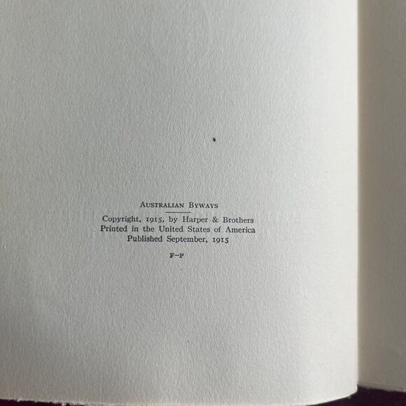 1915 Australian Byways: The Narrative of a Sentimental Traveler by Norman Duncan - Picture 3 of 10